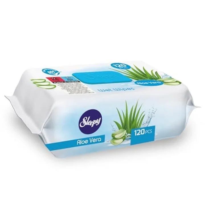 Sleepy Aloe Vera Islak Havlu 120 Yaprak