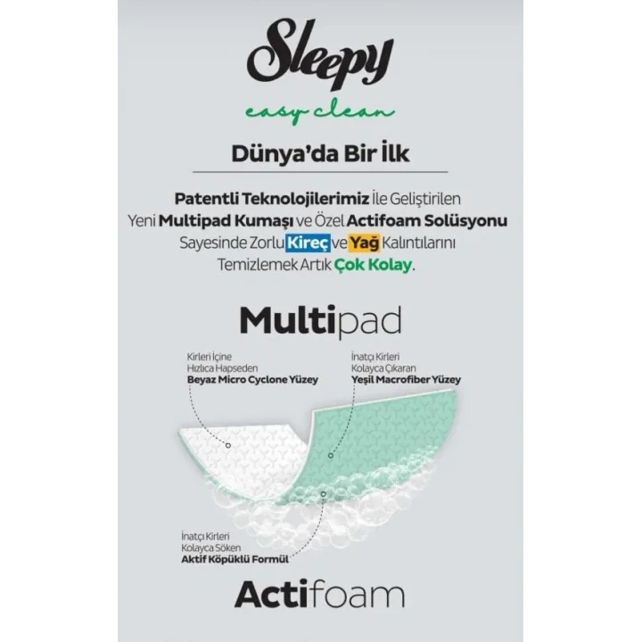 Sleepy Easy Clean Yağ Çözücü Havlu 30lu