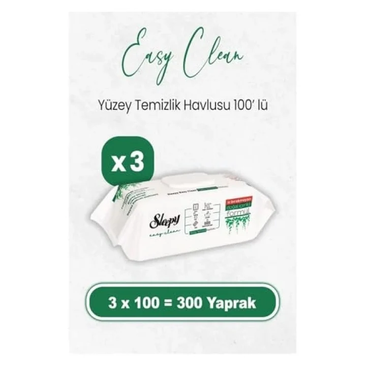 Sleepy Easy Clean Yüzey Temizlik Havlusu 300LÜ