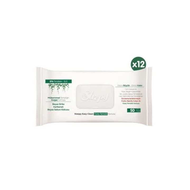 Sleepy Easy Clean Yüzey Temizlik Havlusu 50 li x 12