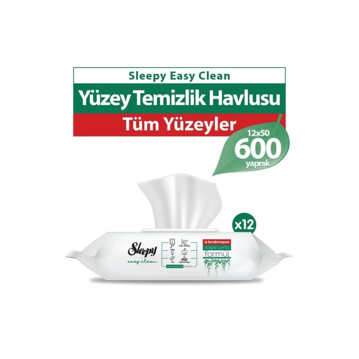 Sleepy Easy Clean Yüzey Temizlik Havlusu 50 li x 12