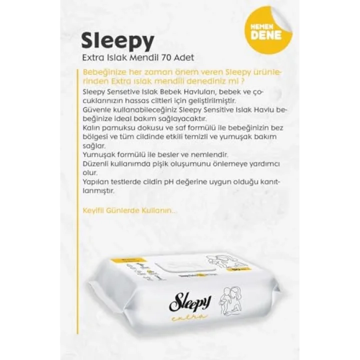 Sleepy Extra Islak Mendil 70 Adet