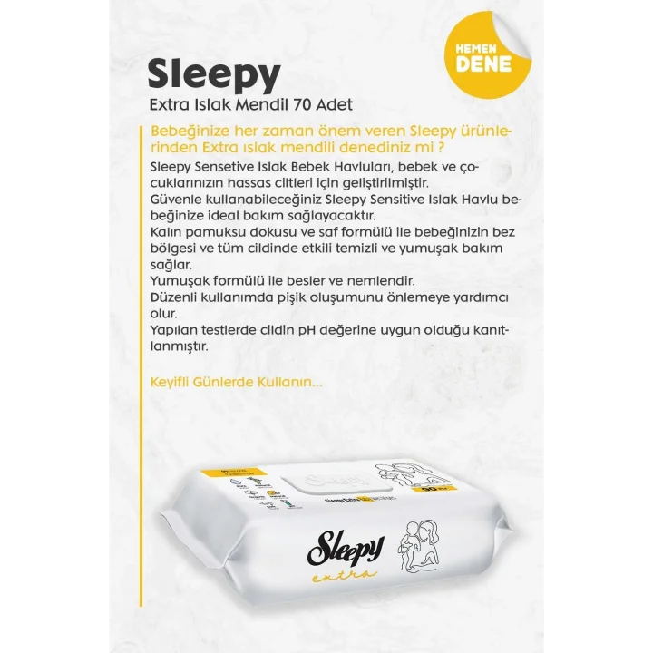 Sleepy Extra Islak Mendil 70 Adet