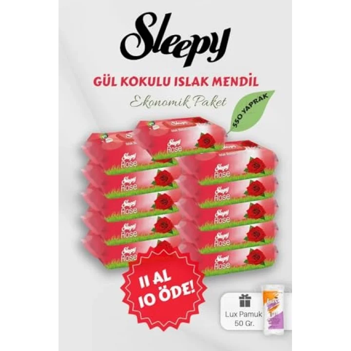 Sleepy Gül Kokulu Bebek Mendili 11 AL 10 Öde Hediyeli