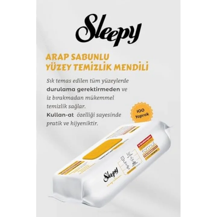 Sleepy Kolay Yüzey Temizlik Havlusu 3 lü Set ve Hediye Pamuk
