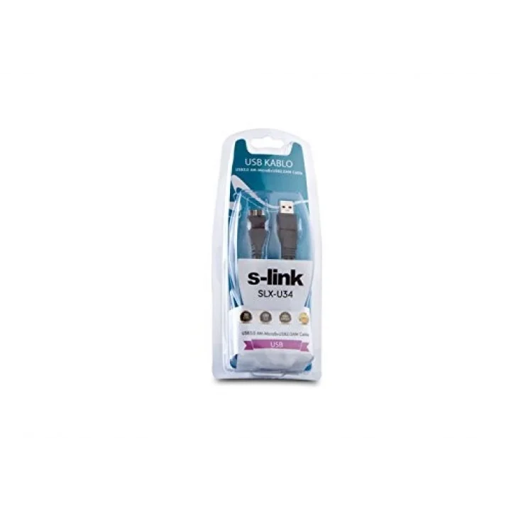 SLX-U34 Usb3.0 1m Harici Disk 2li Data+Şarj Micro Usb Kablosu