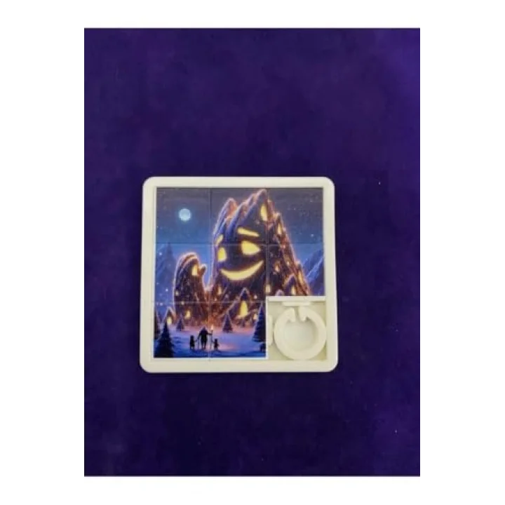 Smart Puzzle Sevimli Gülen Dağ Temalı Kaydırmalı 9 Parça Yapboz 6X6 Boyutunda