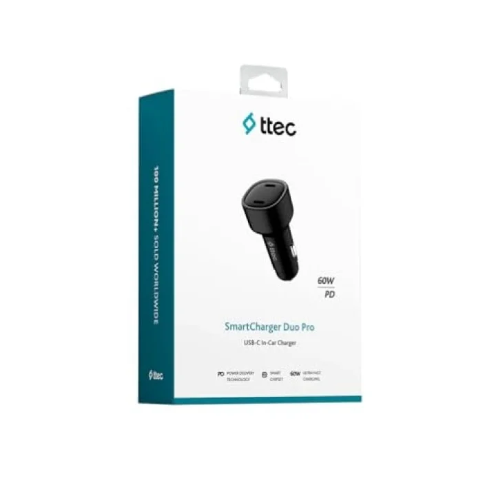 SmartCharger Duo PD 48W Araç Hızlı Şarj Aleti USB-C+USB-A 2CKP02S
