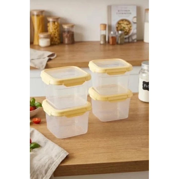 Smatware 4Lü Set Loxo Sızdırmaz Saklama Kabı 1000 ML SARI