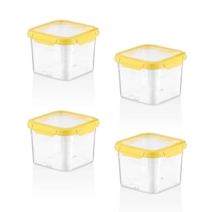 Smatware 4Lü Set Loxo Sızdırmaz Saklama Kabı 1000 ML SARI
