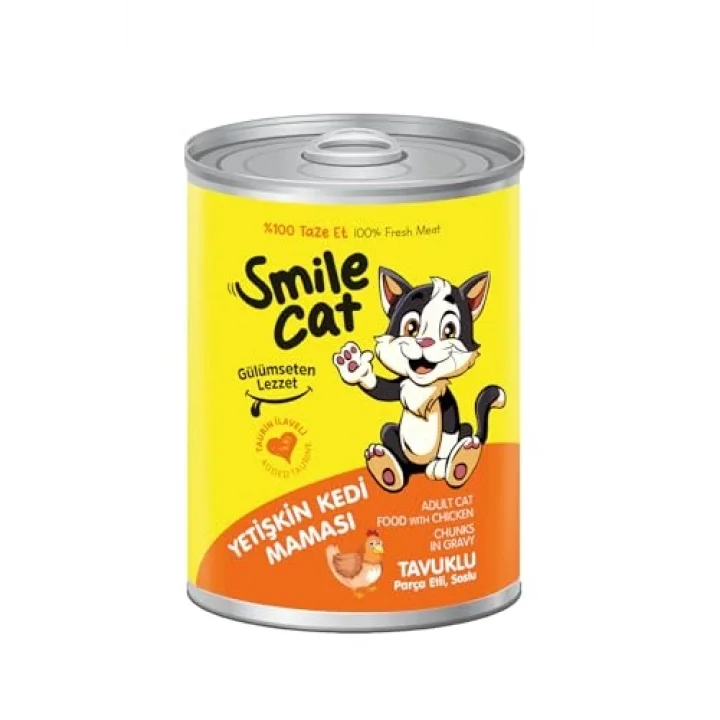 Smile Cat Konserve Yetişkin Kedi 400gr Tavuklu Mama