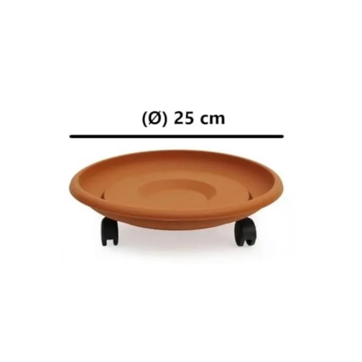 SO-TT01 Tekerlekli Saksı Tabağı No 1 Kiremit 3 Adet