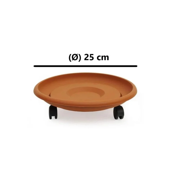 SO-TT01 Tekerlekli Saksı Tabağı No 1 Kiremit 3 Adet