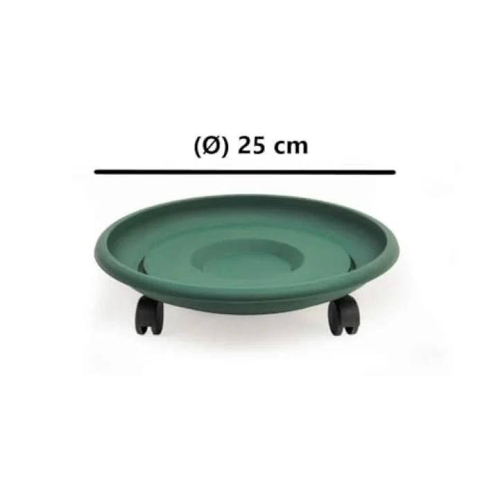 SO-TT01 Tekerlekli Saksı Tabağı No 1 Yeşil 3 Adet