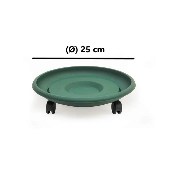 SO-TT01 Tekerlekli Saksı Tabağı No 1 Yeşil 3 Adet
