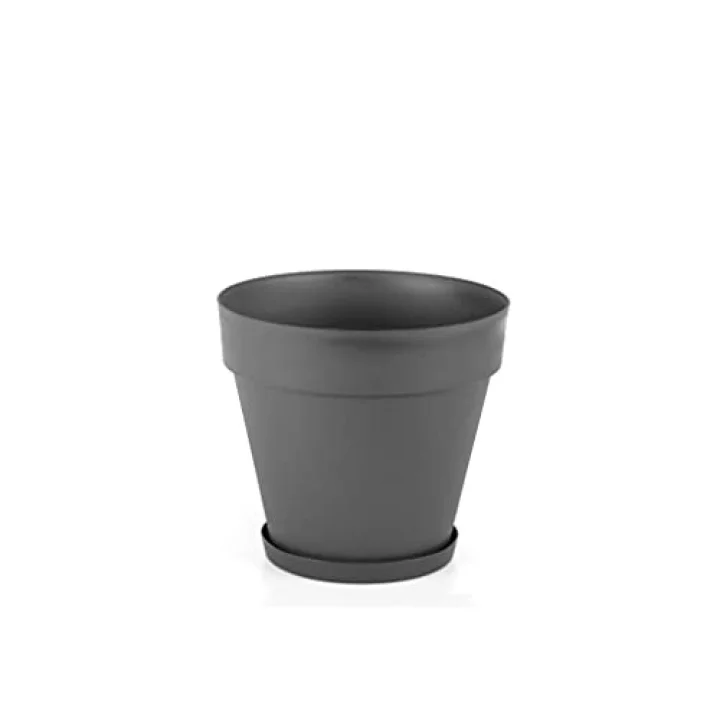 SO-YS04 Yalı Saksı Tabaklı 6 lt No 4 Antrasit (15002)