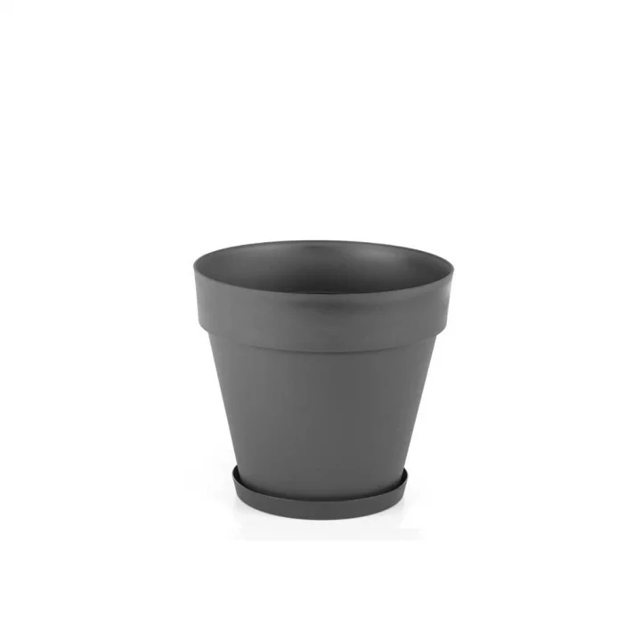 SO-YS04 Yalı Saksı Tabaklı 6 lt No 4 Antrasit (15002)