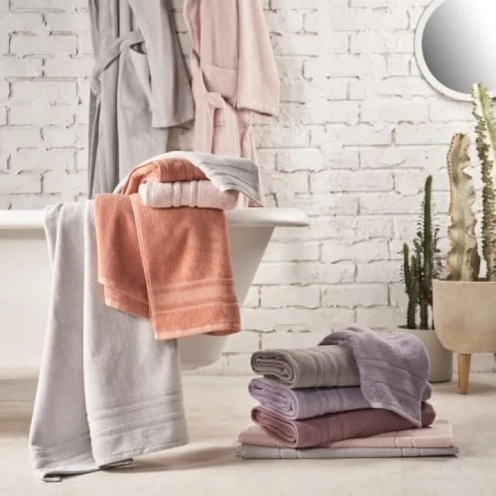 Soft Pamuk 85x150 cm Banyo Havlusu Gri