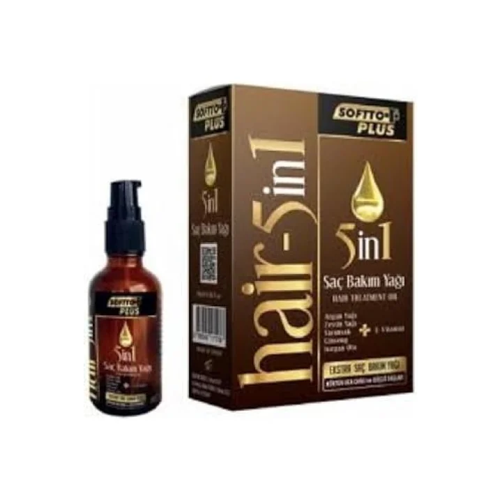 Softto+Plus 5In1 Saç Bakım Yağı 50Ml