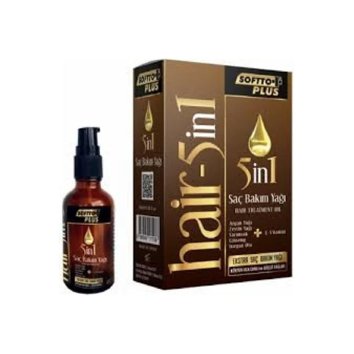 Softto+Plus 5In1 Saç Bakım Yağı 50Ml