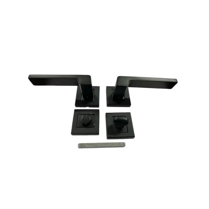 Mey İthalat® Sofuoğlu Rozet Anka Mat Siyah Wc Kapı Kolu