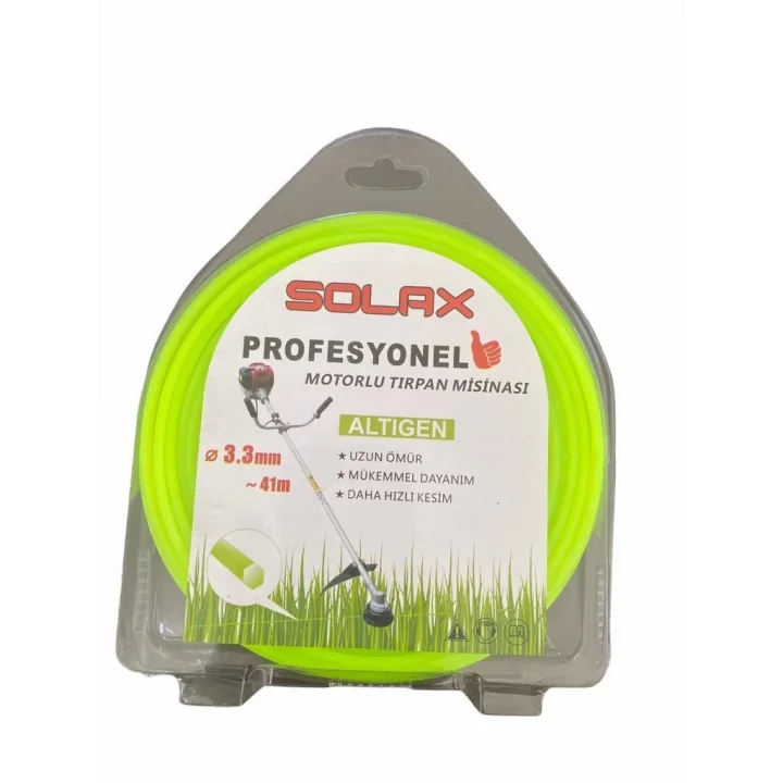 Mey İthalat® Solax Altıgen Tırpan Misinası 3,3 mm 41 Metre