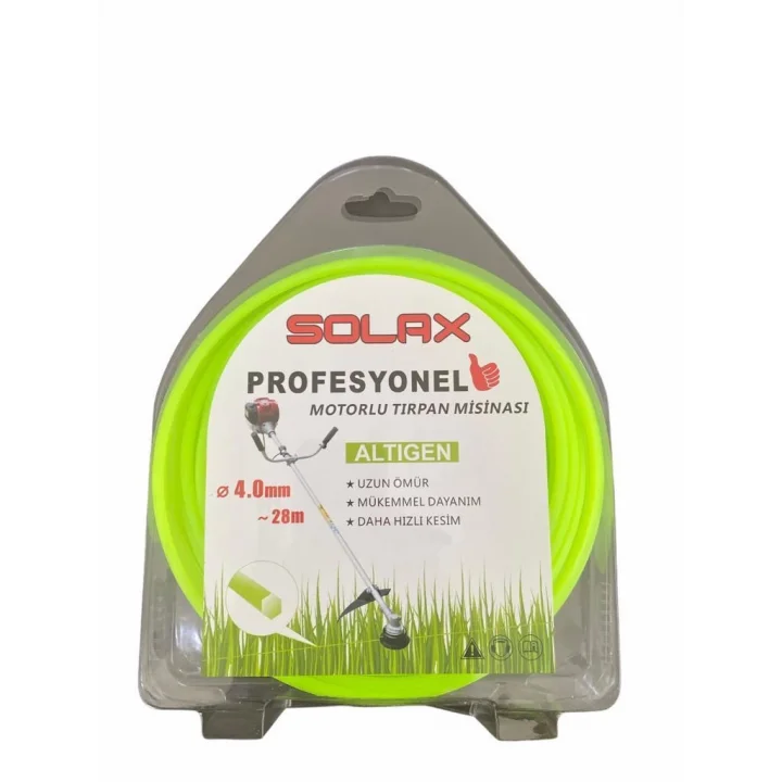 Mey İthalat® Solax Altıgen Tırpan Misinası 4 mm 28 Metre