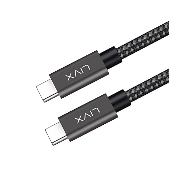 Solid 100W 5A Type C to Type C Hızlı Şarj ve Data Kablosu Halat Örgülü Space Gray MBT (2 Metre)
