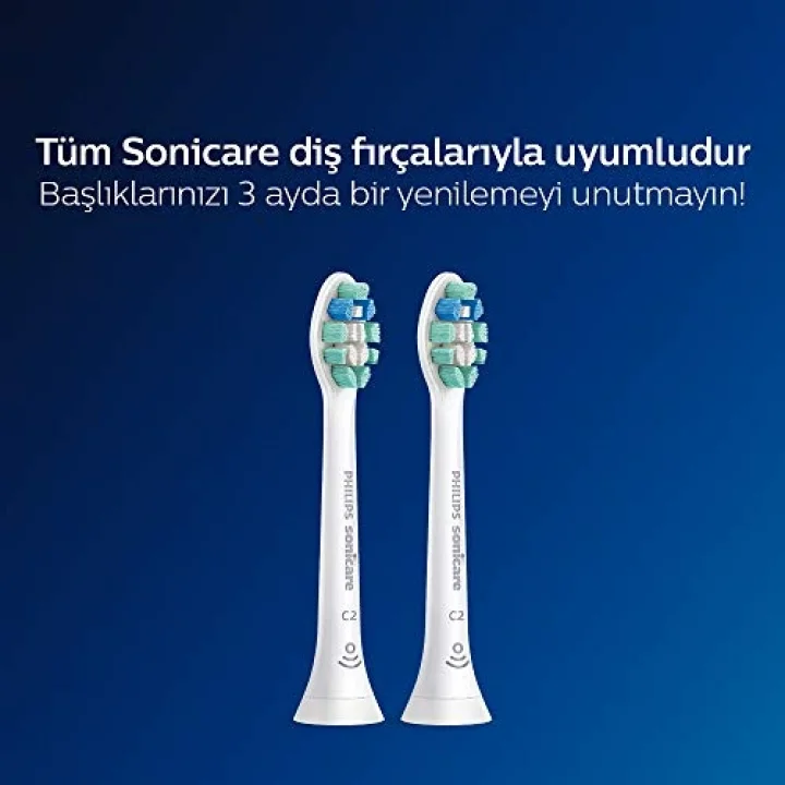 Sonicare Optimal Plaque Defence - Sonic Şarjlı Diş Fırçası 2li Yedek Başlık - Beyaz