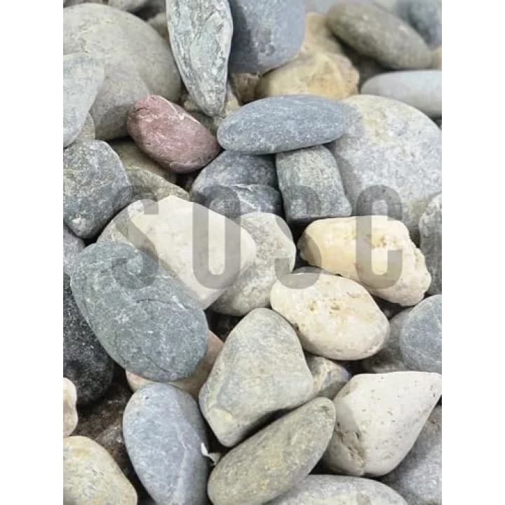 SOSC Doğal Nazilli Dere Çakıl Taşı, Tamburlanmış Dekoratif Taş, Renkli Dolomit, 2-4 cm, 3 Kg, Saksı Dibi, Akvaryum ve Bahçe Düzenleme