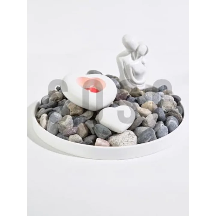 SOSC Doğal Nazilli Dere Çakıl Taşı, Tamburlanmış Dekoratif Taş, Renkli Dolomit, 2-4 cm, 3 Kg, Saksı Dibi, Akvaryum ve Bahçe Düzenleme