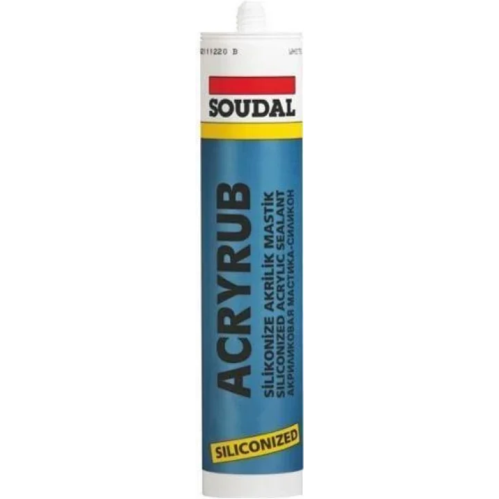 Mey İthalat® Soudal Acryrub Silikonize Mastik 310 ml Antrasit