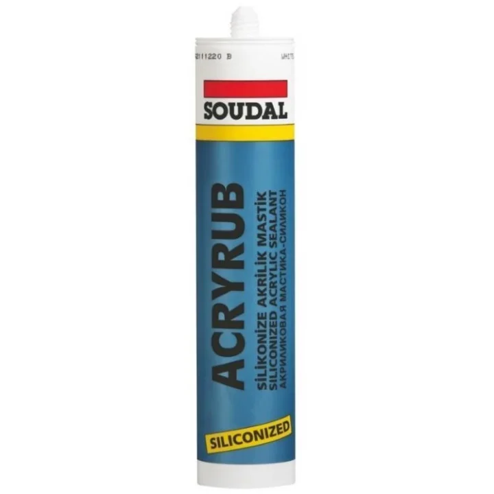 Mey İthalat® Soudal Acryrub Silikonize Mastik 310 ml Bej