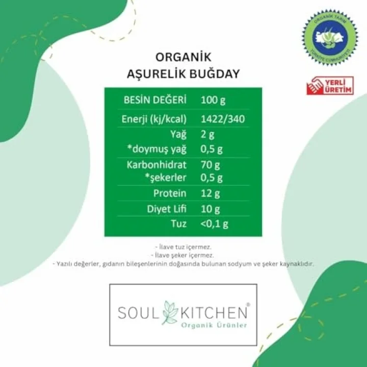 SOUL KITCHEN ORGANİK AŞURELİK BUĞDAY 750GR