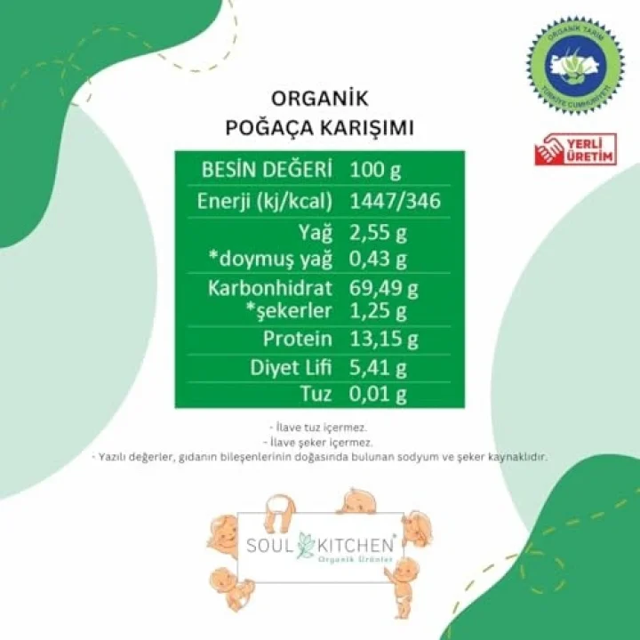 SOUL KITCHEN ORGANİK POĞAÇA KARIŞIMI 250GR