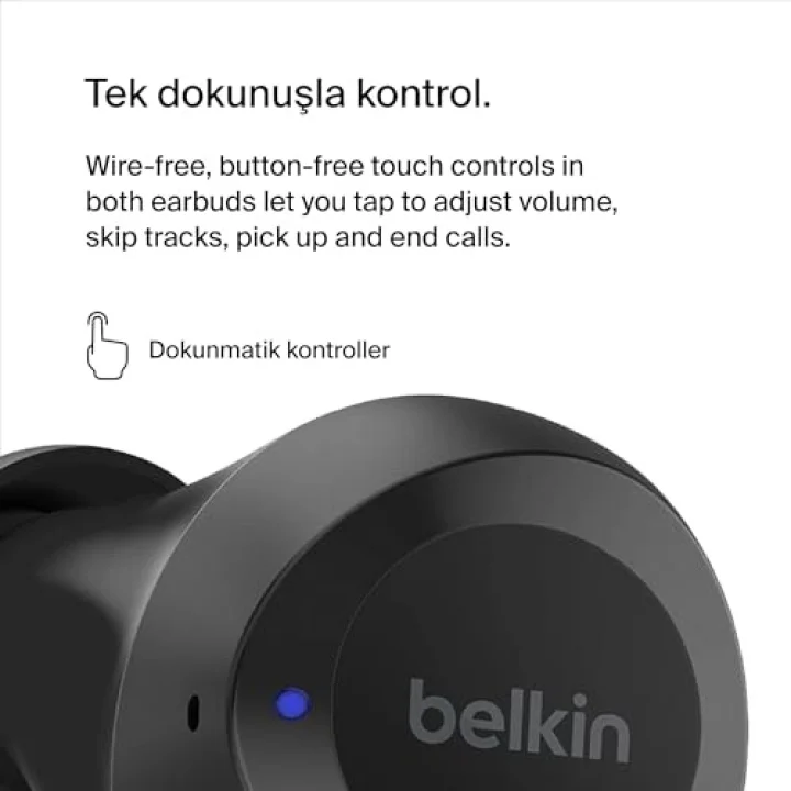 SOUNDFORM Bolt, Gerçek Kablosuz Kulaklıklar, Kablosuz Şarj, IPX5 Ter ve Suya Dayanıklı, USB-C, 28 Saate Kadar Pil Ömrü, iPhone, Galaxy, Piksel ve Daha Fazlası - Siyah