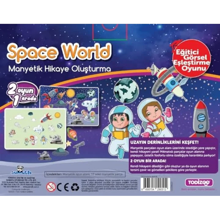 Space World Manyetik Hikaye Oluşturma Kutu Oyunu