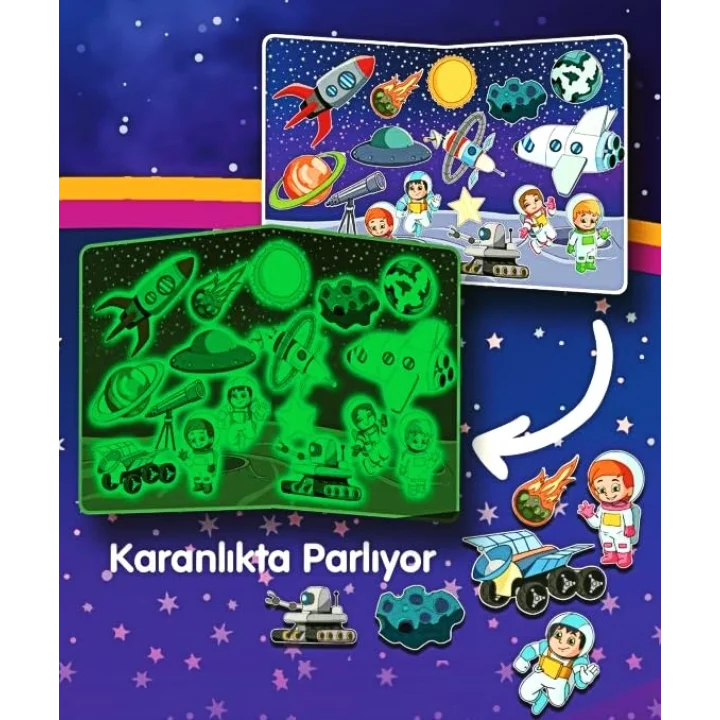 Space World Manyetik Hikaye Oluşturma Kutu Oyunu
