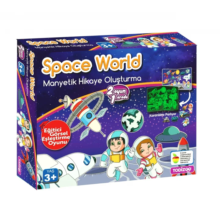 Space World Manyetik Hikaye Oluşturma Kutu Oyunu