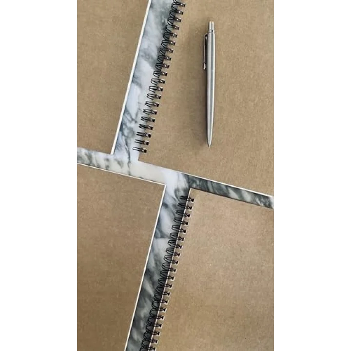Spiralli Notebook, Kraft Kapaklı, A5 Boyutunda (15x21 cm), 100 Yaprak (Çizgisiz)