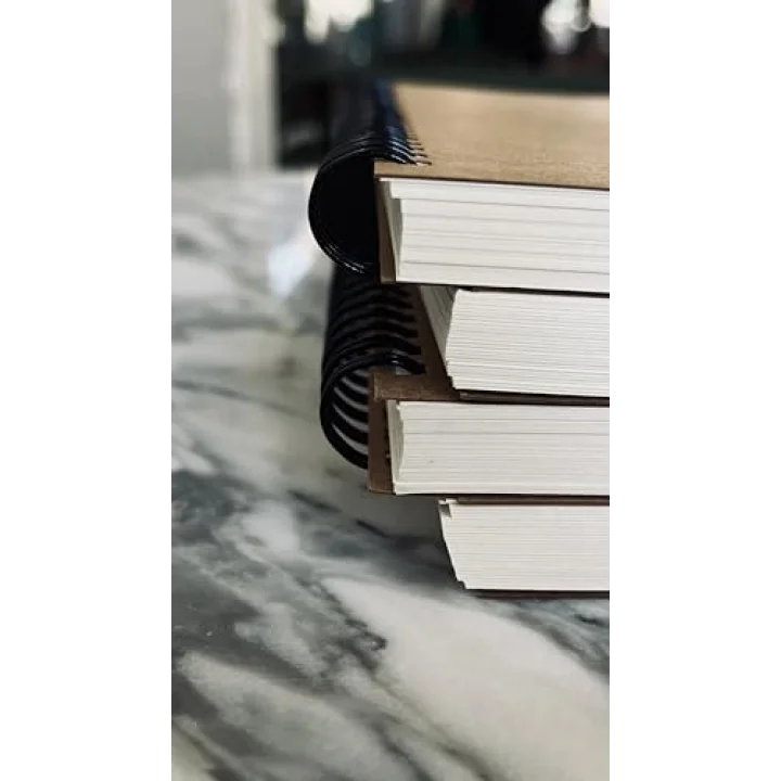 Spiralli Notebook, Kraft Kapaklı, A5 Boyutunda (15x21 cm), 100 Yaprak (Çizgisiz)