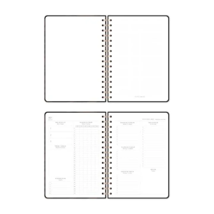 Spiralli Süresiz Planlayıcı Ajanda Kahverengi Zebra- 15x21