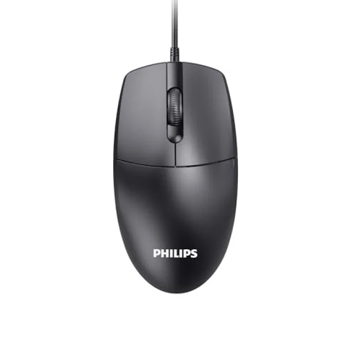 SPK7247 USB Kablolu Optik Mouse - 1.8 Metre Ekstra Uzun Kablo, 1200 DPI Hassasiyet, Ergonomik Ofis ve Ev Tasarımı, Tak-Çalıştır, Siyah