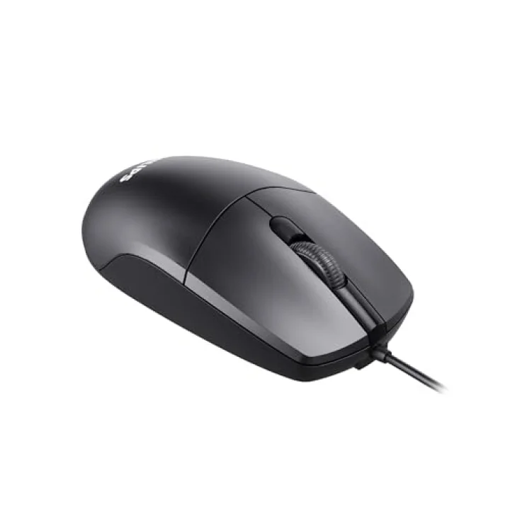 SPK7247 USB Kablolu Optik Mouse - 1.8 Metre Ekstra Uzun Kablo, 1200 DPI Hassasiyet, Ergonomik Ofis ve Ev Tasarımı, Tak-Çalıştır, Siyah