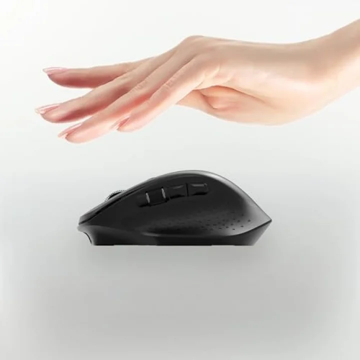 SPK7818 3200 DPI 8 Tuşlu Dual Mod Bluetooth ve 2.4G Kablosuz Ergonomik Sessiz Mouse Siyah