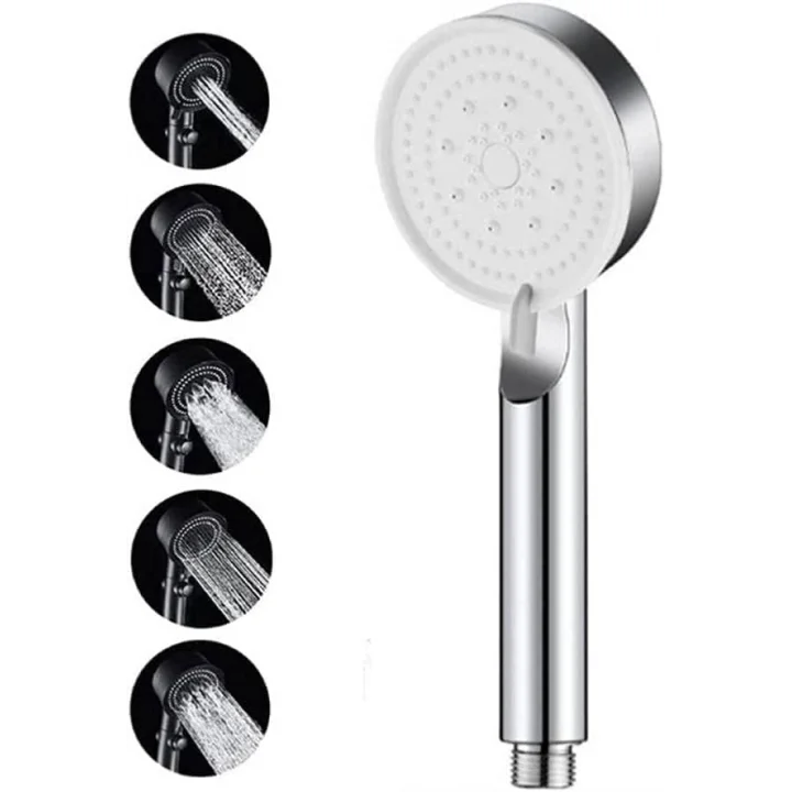 Star Duş Başlığı Seti - 150 cm PVC Banyo Duş Hortumu + 5 Fonksiyonlu Su Tasarruflu El duşu