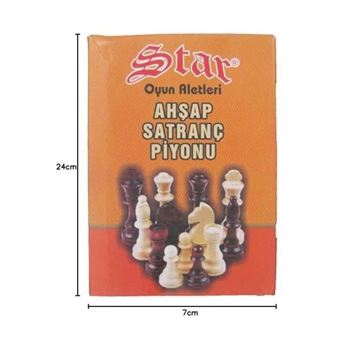 Star Oyun Star Satranç Piyonu Ahşap No:3