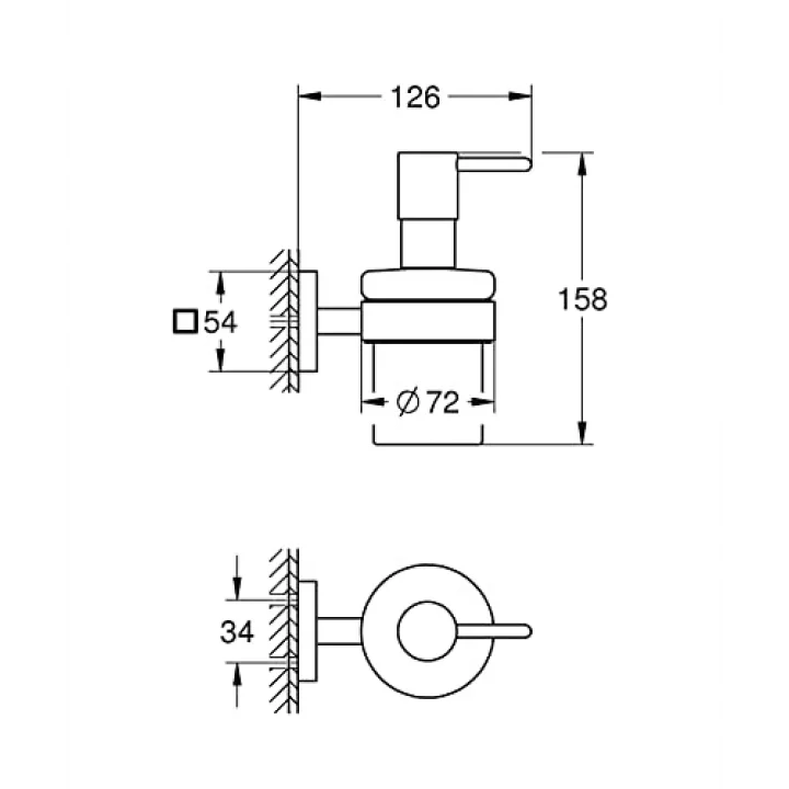 Start Cube QuickFix Sıvı Sabunluk | Duş/Banyo Aksesuarları | Krom | 41098000