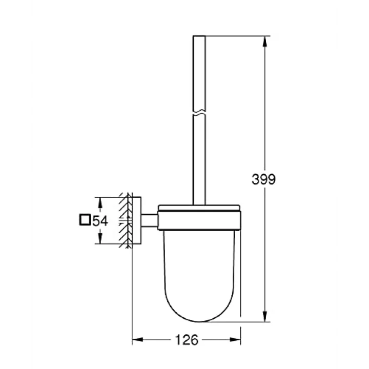 Start Cube QuickFix Tuvalet Fırçası Seti, Duş/Banyo Aksesuarları, Krom, 40977000