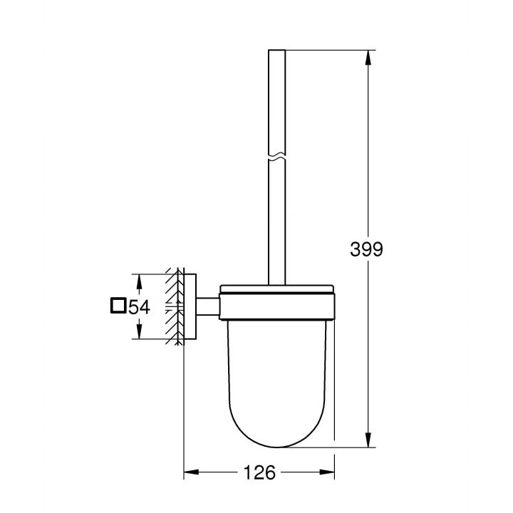 Start Cube QuickFix Tuvalet Fırçası Seti, Duş/Banyo Aksesuarları, Krom, 40977000